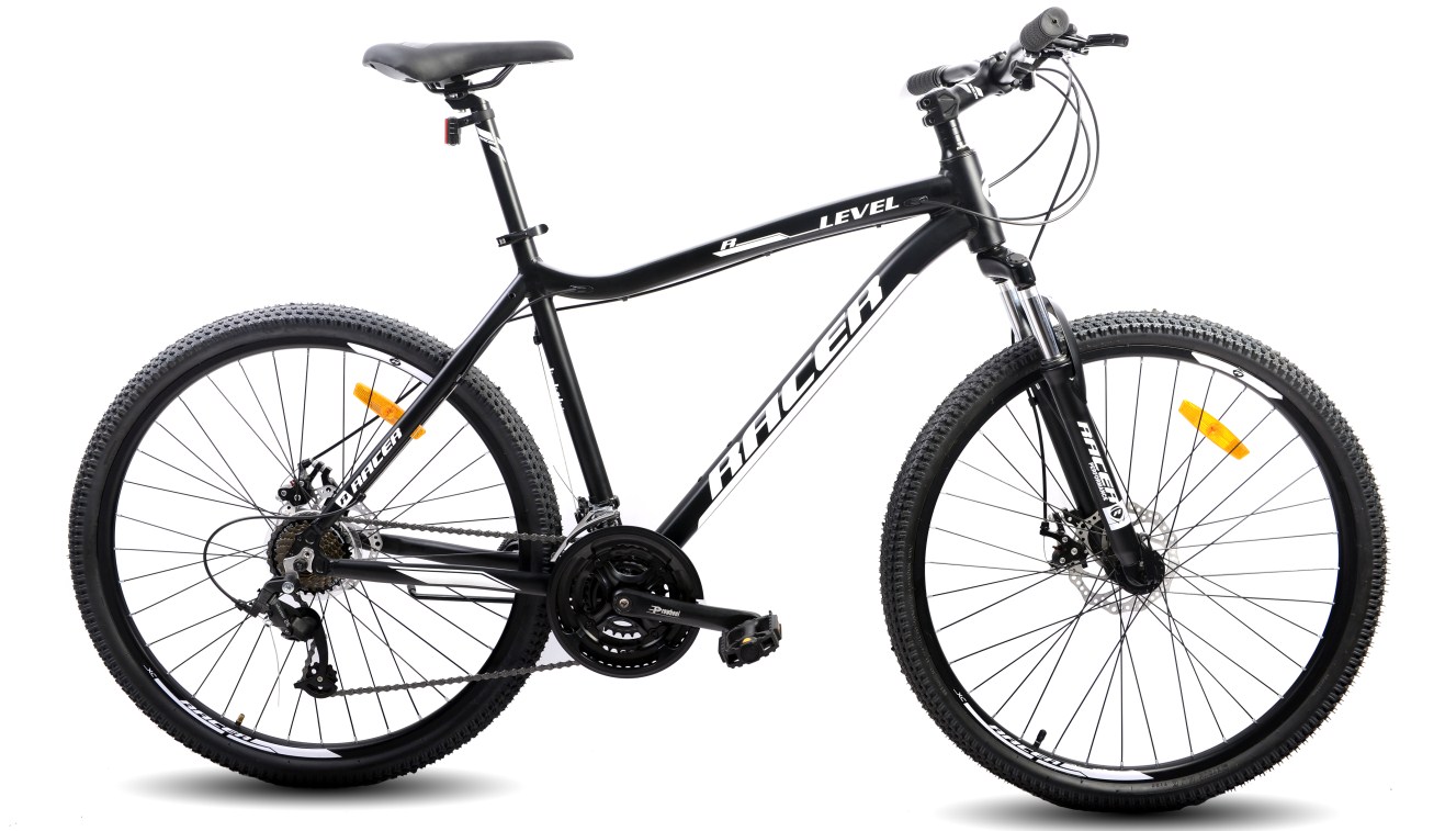 Велосипед Racer Level 27,5 черно-белый 2022 рост 20