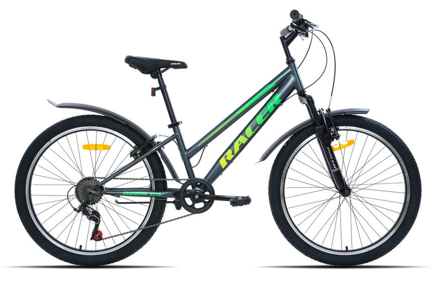 Велосипед Racer Rider 24 темно-серый глянец 2025 рост 12 (в комплекте с защитой цепи) 