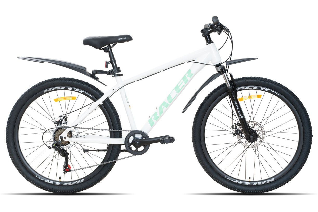 Велосипед Racer Boxfer 26 белый, логотип зеленый 2026 рост 16