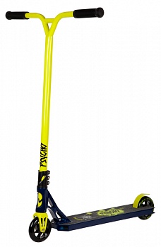 110A.PSYCHO.VT21 Самокат NOVATRACK PSYCHO BL, PU колеса 110 мм с алюмин.ободом, ж. PU 88A