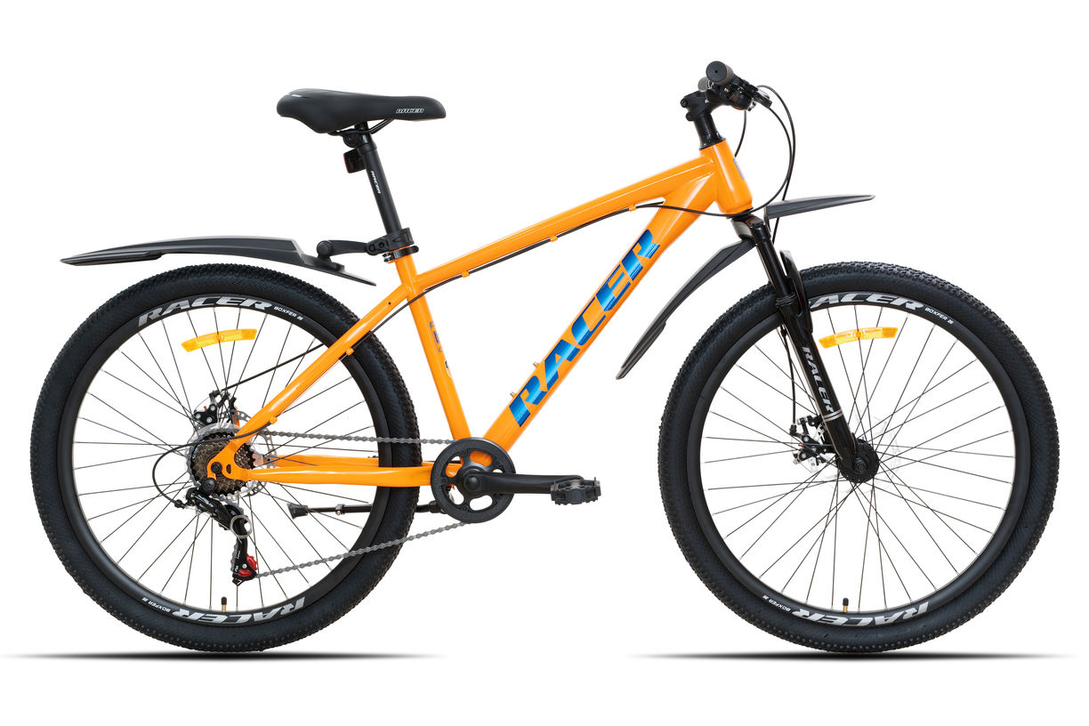 Велосипед Racer Boxfer 26 оранжевый, логотип синий 2026 рост 16